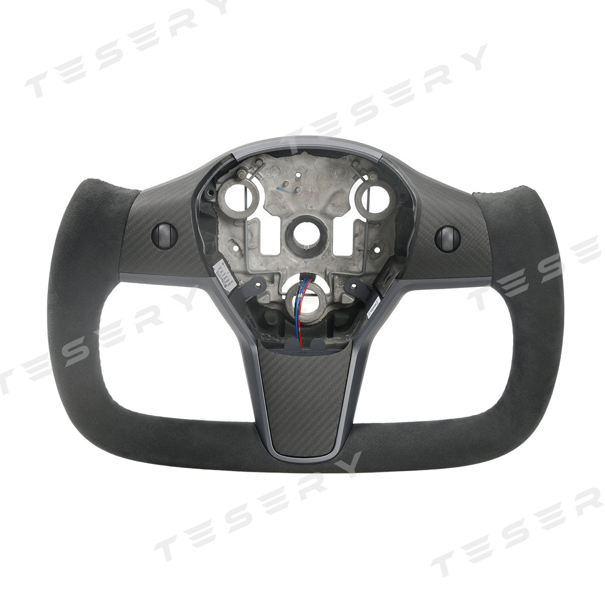 Alcantara Yoke Steering Wheel for Tesla Model 3 / Y【Style 38】 - Tesery Official Store