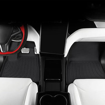 Ganzjahres-TPE-Fußmatten für Tesla Model X Sechs Sitze [Linker Ruder]