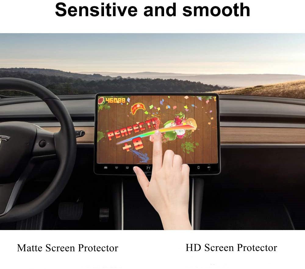  INNOSURE Tempered Glass Matt Screen Protector Designed For  (2018-2023) Tesla Model 3, (2021-2024) Tesla Model Y 15 Inch Dashboard Touchscreen  Tesla ModelY Model3 Accessories Anti Glare (Matte) : Electronics