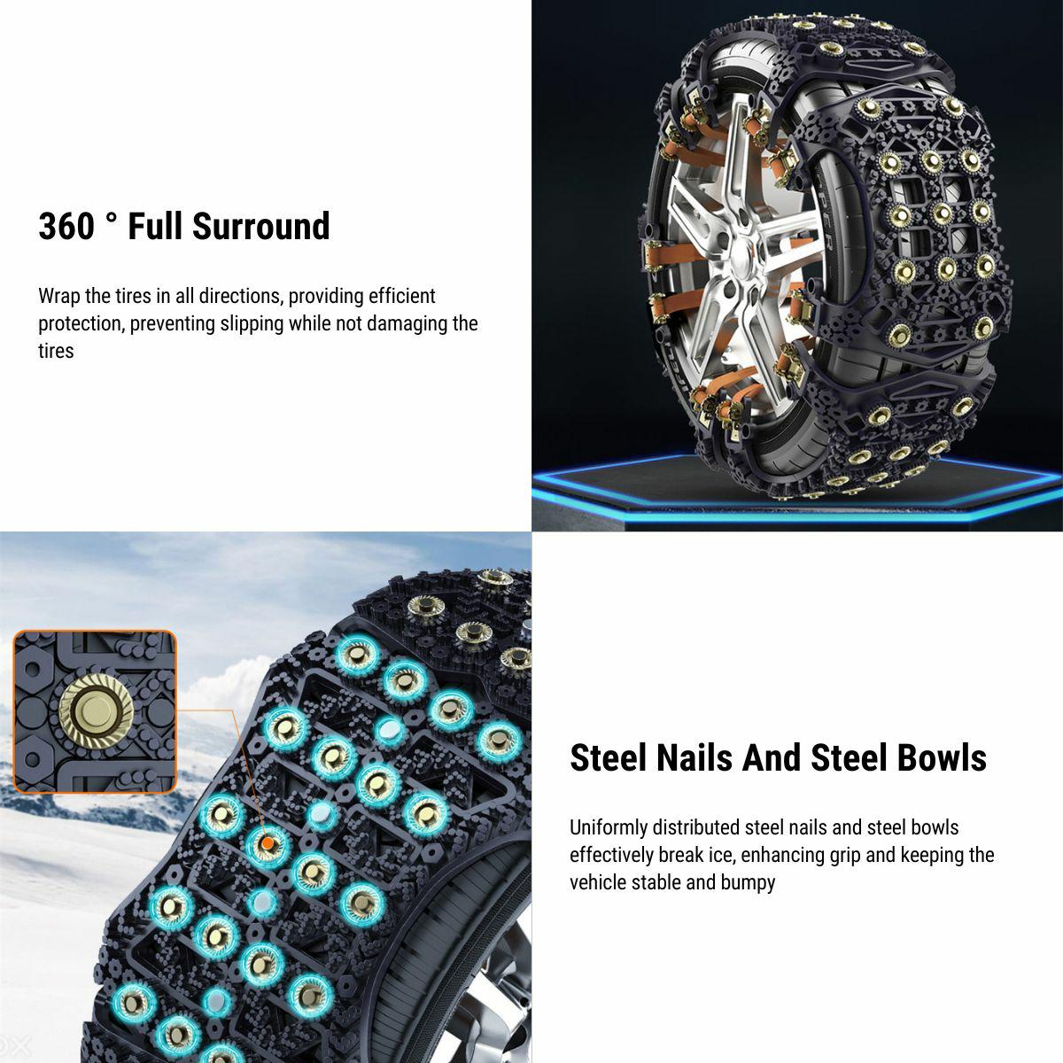 Anti-Skid Snow Chains for Tesla Model 3/X/S/Y - Tesery Official Store