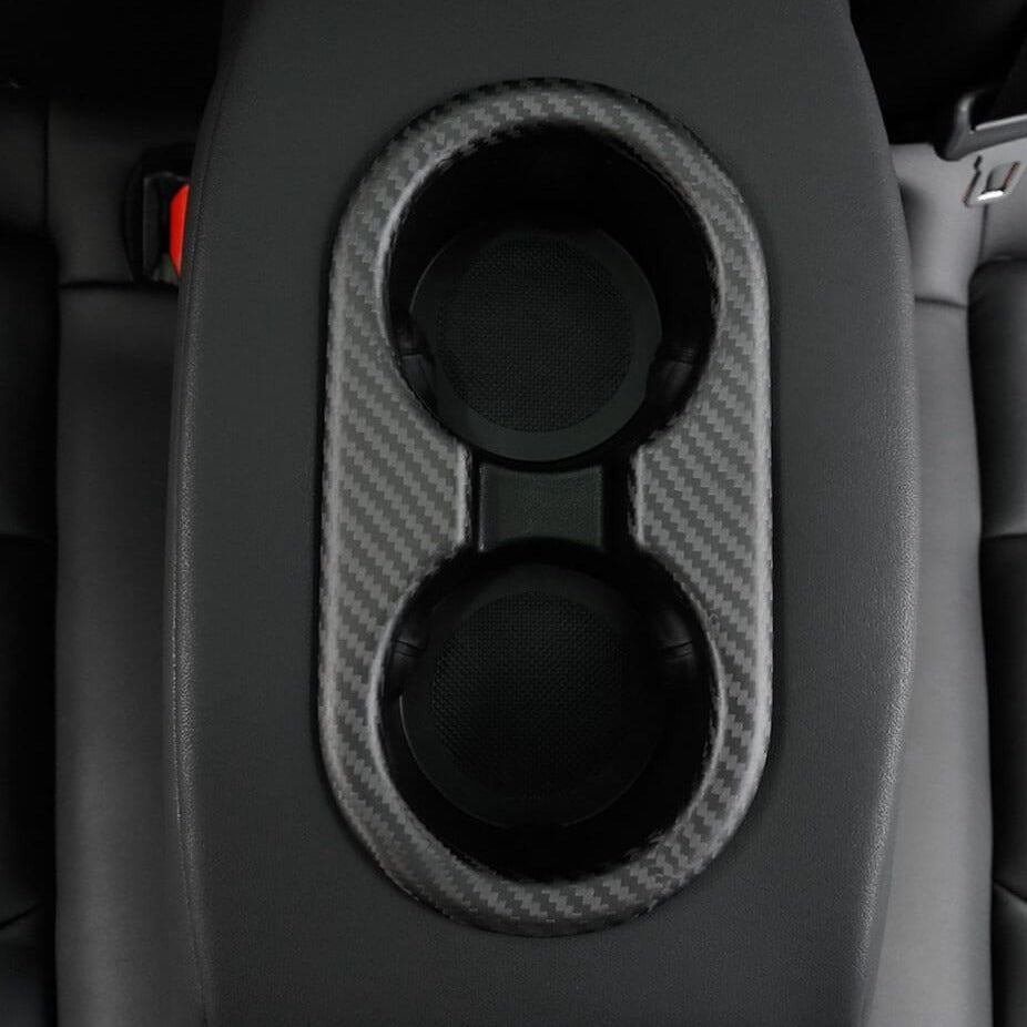 Backseat Cup Holder for Tesla Model 3 Model Y - Carbon Fiber Interior Mods - Tesery Official Store