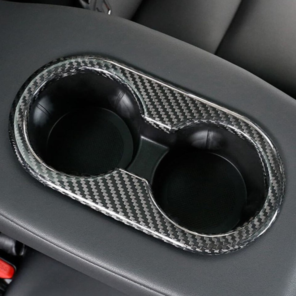 Backseat Cup Holder for Tesla Model 3 Model Y - Carbon Fiber Interior Mods - Tesery Official Store