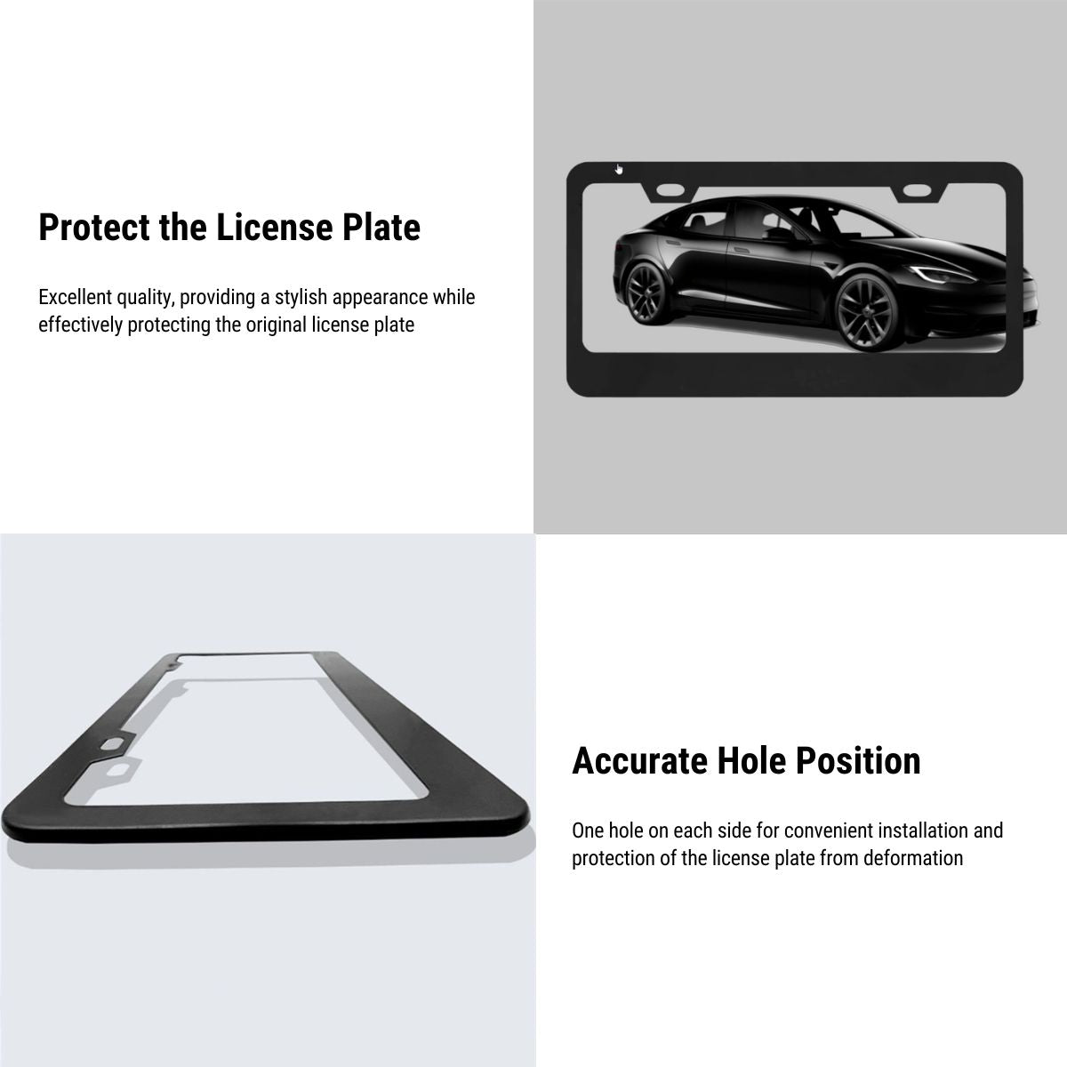 Black License Plate Frame (2pcs) for Tesla - Tesery Official Store