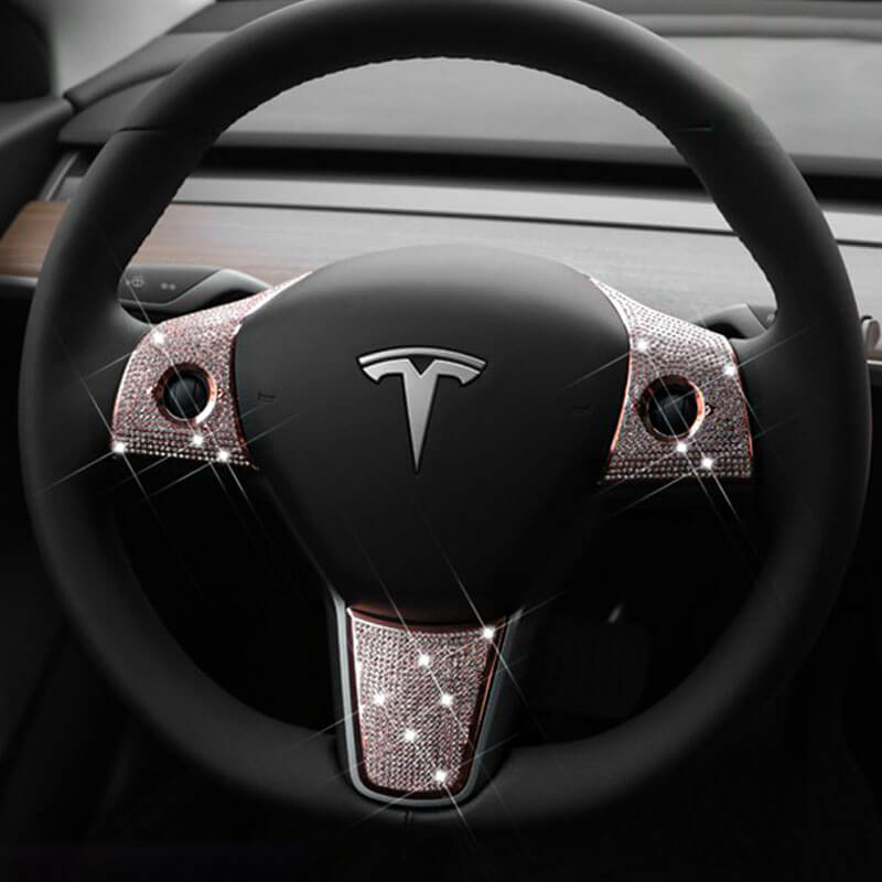 Bling Steering Wheel Buttons Decorate for Tesla Model 3 Model Y（2017-2022） - Tesery Official Store