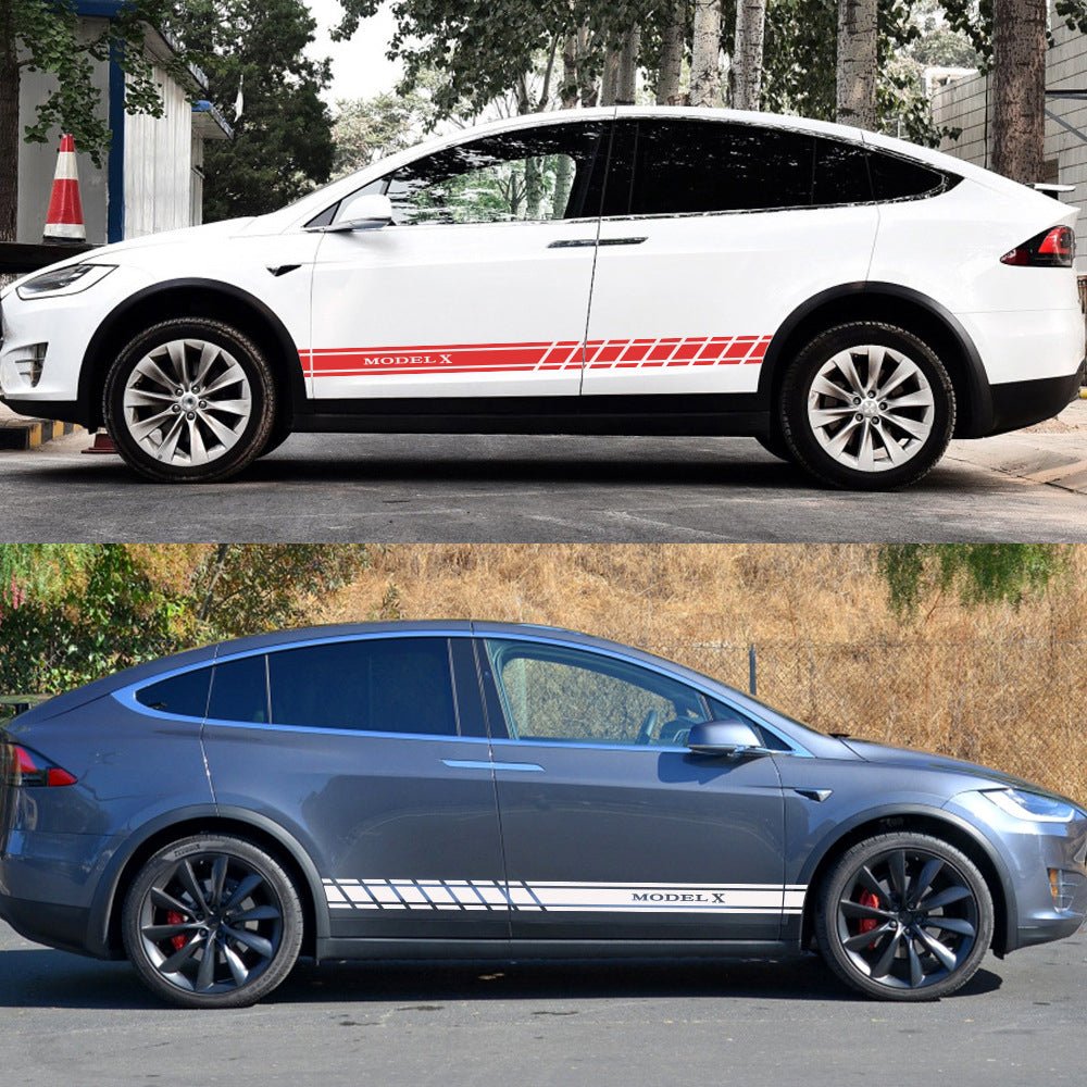 Car Door Side Skirt Stripes Sill Sticker Body Decal for Tesla Model S/3/X/Y  (2pcs/set)