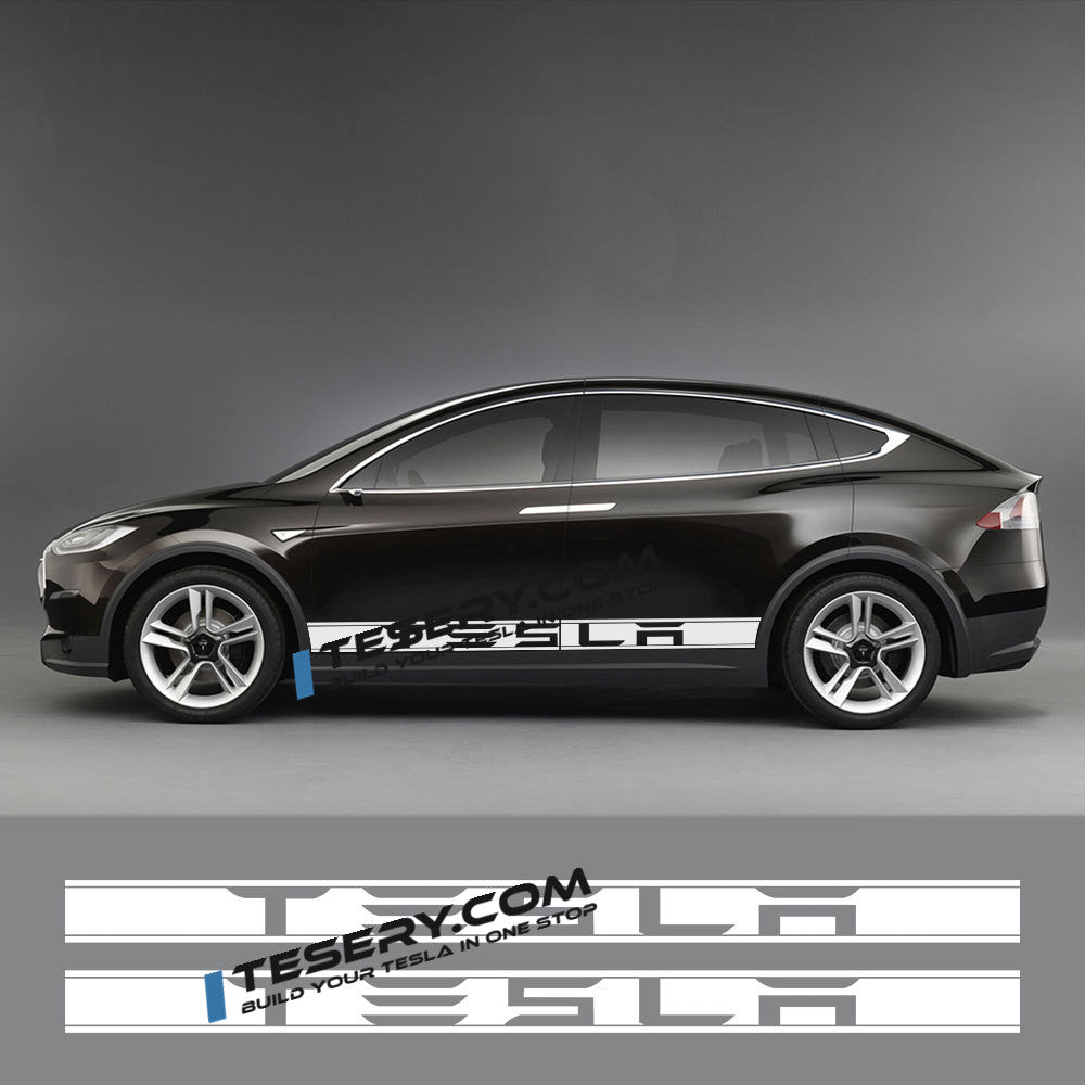 Graphics Side Door Car Sticker For Tesla Model Y Hood Tail Racing Stripe  Decals