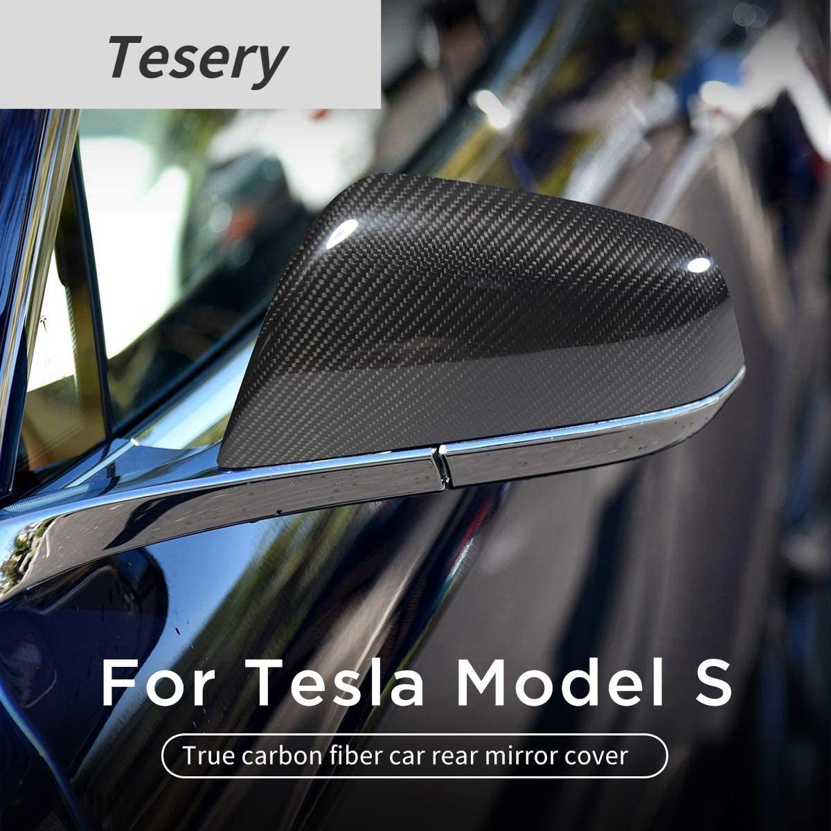 Carbon Fiber Mirror Covers for Tesla Model S 2014-2024 - Tesery Official Store