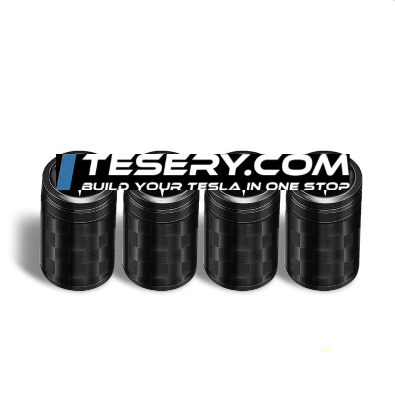 Carbon Fibre Car Wheel Tire Valve Stem Cap For Tesla Model3/Y/X/S（4pcs） - Tesery Official Store
