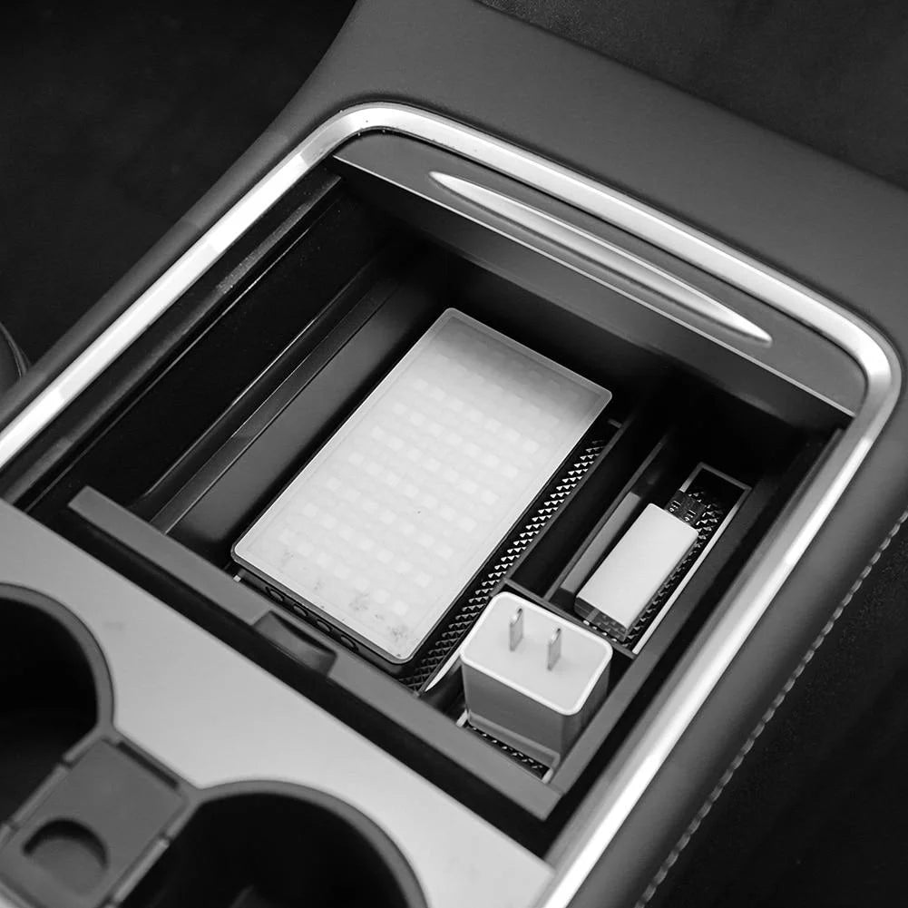 Centre Console Storage Organizer Upgrade for 2024 Tesla Model 3 Highla –  Arcoche