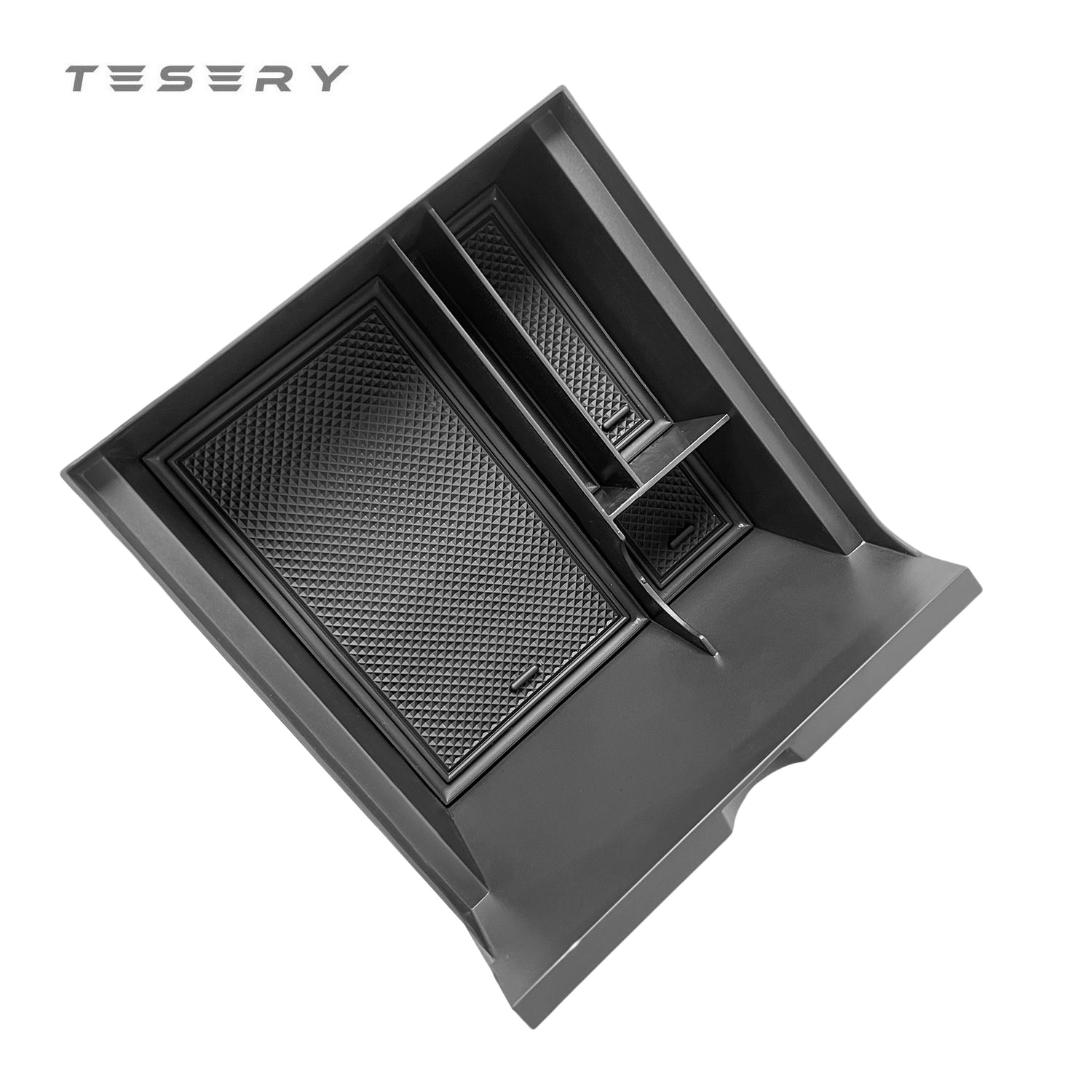 TESERY Official Store Tesla Model 3 / Model Y Center Console Organizer - TESERY Black with Rubber