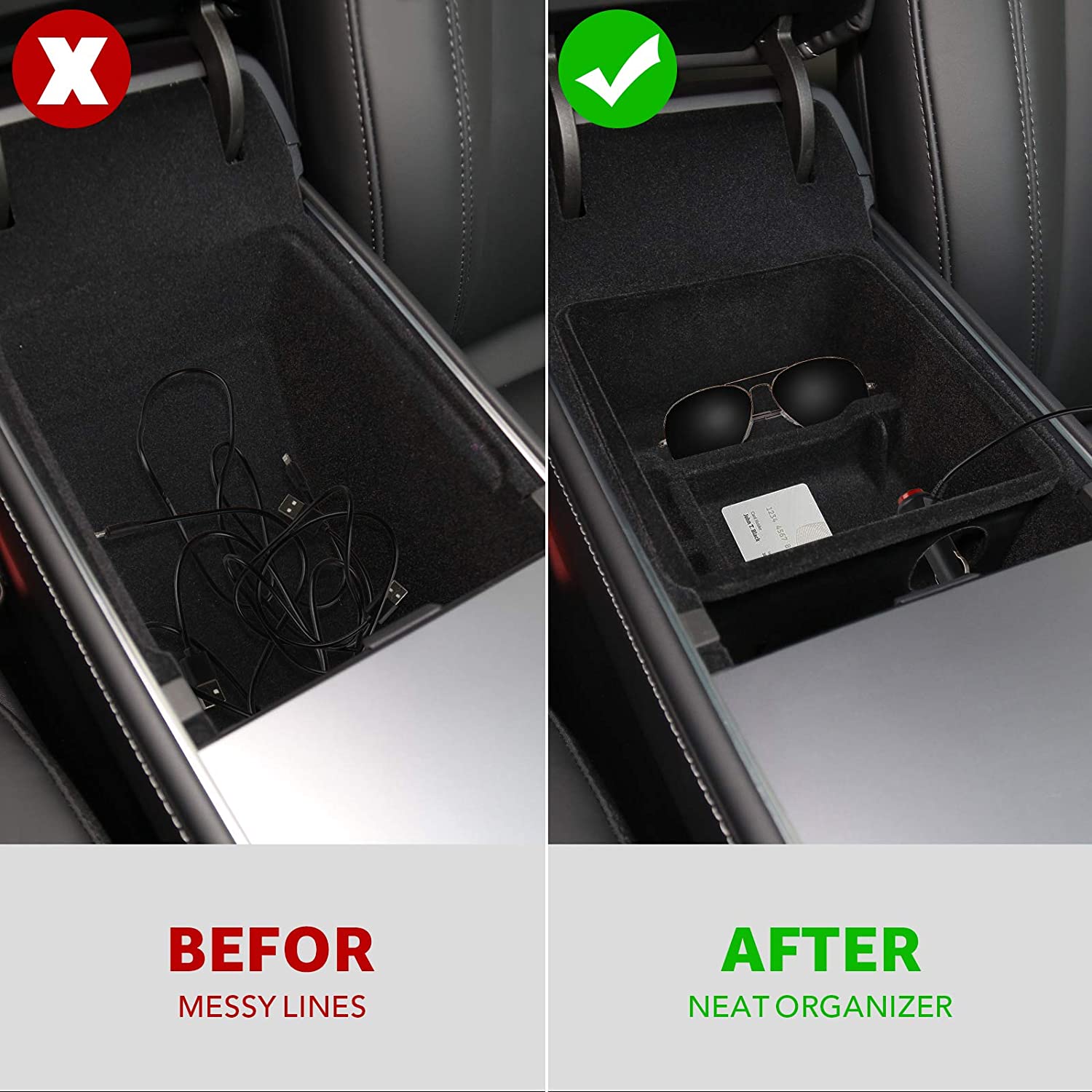 Center Console Tray Armrest Box for Tesla Model 3/ Model Y