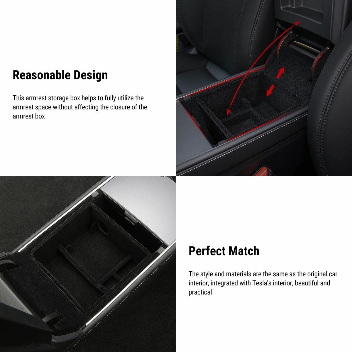 Center Console Organizer and Armrest Box for Tesla 2024 Model 3 Highland -  central control storage box