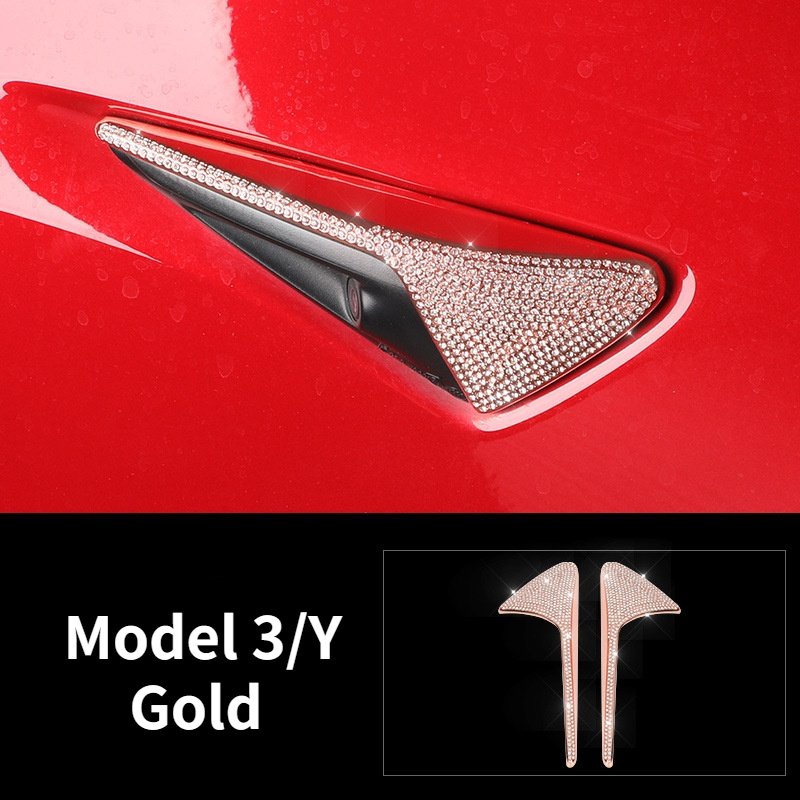 Crystal side label decoration for Tesla Model 3/Y (2017-2022) - Tesery Official Store