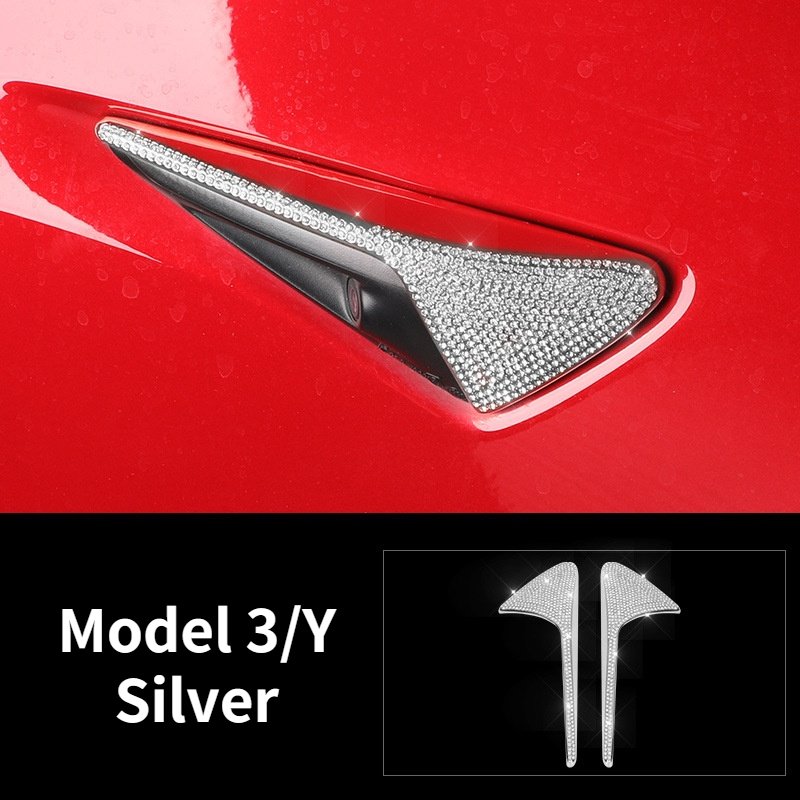 Crystal side label decoration for Tesla Model 3/Y (2017-2022) - Tesery Official Store