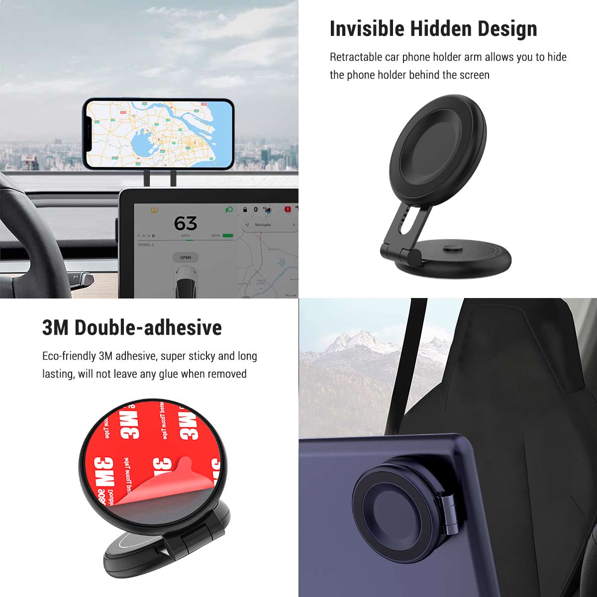 Dashboard Magnetic Phone Mount for Tesla Model 3 / Y / X / S - Tesery Official Store