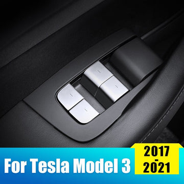 Parche de elevación de vidrio con botón de puerta adecuado para Tesla Model 3/Y (2017-2022)