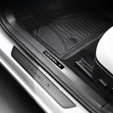 Protetor de soleira da porta dianteiro e traseiro para Tesla Model 3