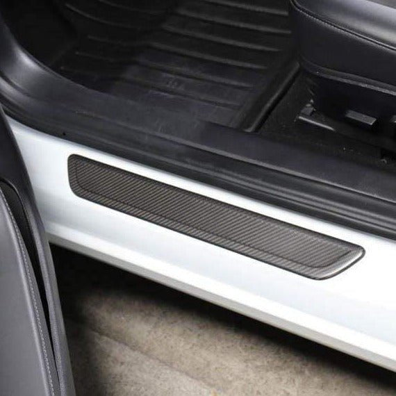 Door Sill Scuff Plates Cover for Tesla Model 3 - Carbon Fiber Exterior Mods - Tesery Official Store