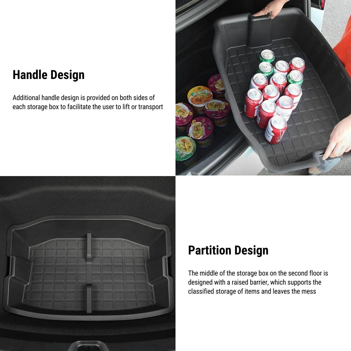 Double-Layer Trunk Organizer for Tesla Model 3 2017-2023.10