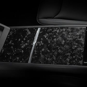 Dry Carbon Fiber Panel Console Wrap For Tesla Model 3 Highland