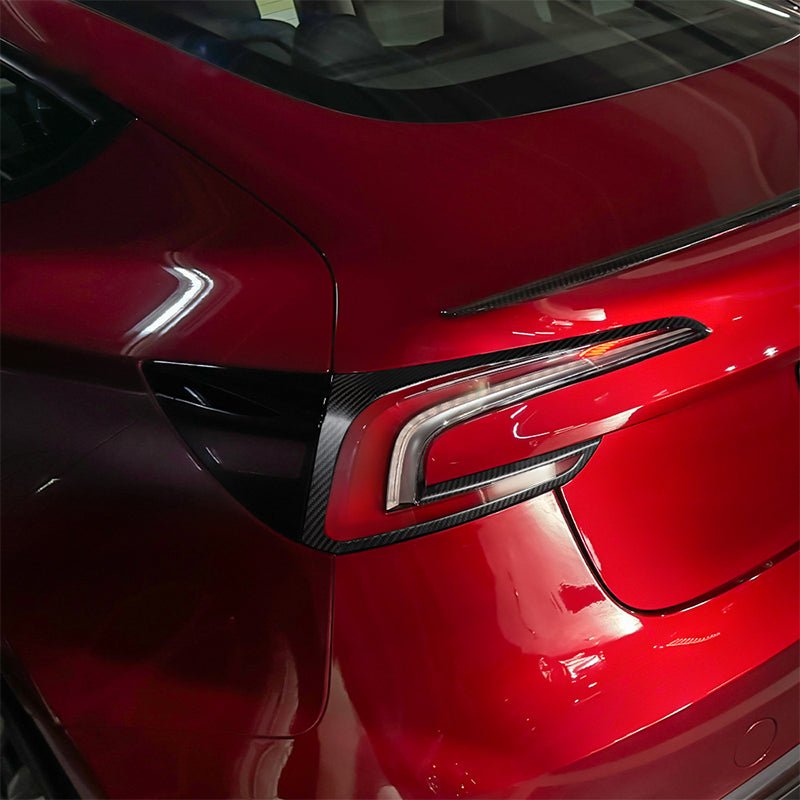 Dry Carbon Fiber Tail Light Frame for Tesla Model 3 Highland (2 pcs) - Tesery Official Store