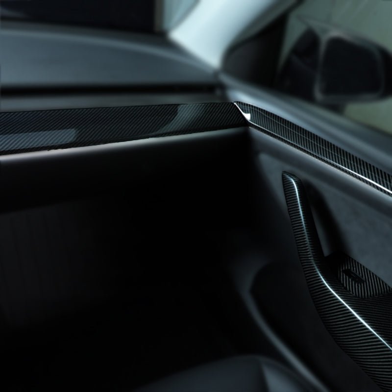 Dry Carbon Fibre Door Armrest Set for Tesla Model Y 2020-2024 (4pcs) - Tesery Official Store