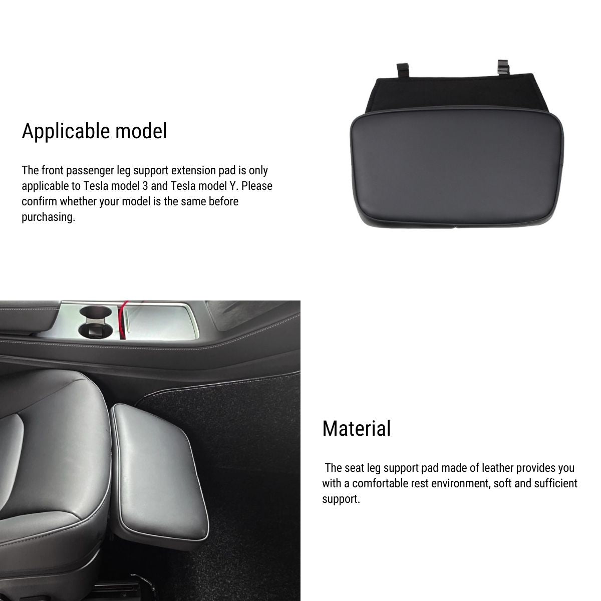 Autostoelverlenger Beensteun Voor Tesla Model 3 2024 Autostoelverlenger Beensteun Voor Tesla Model 3 2024