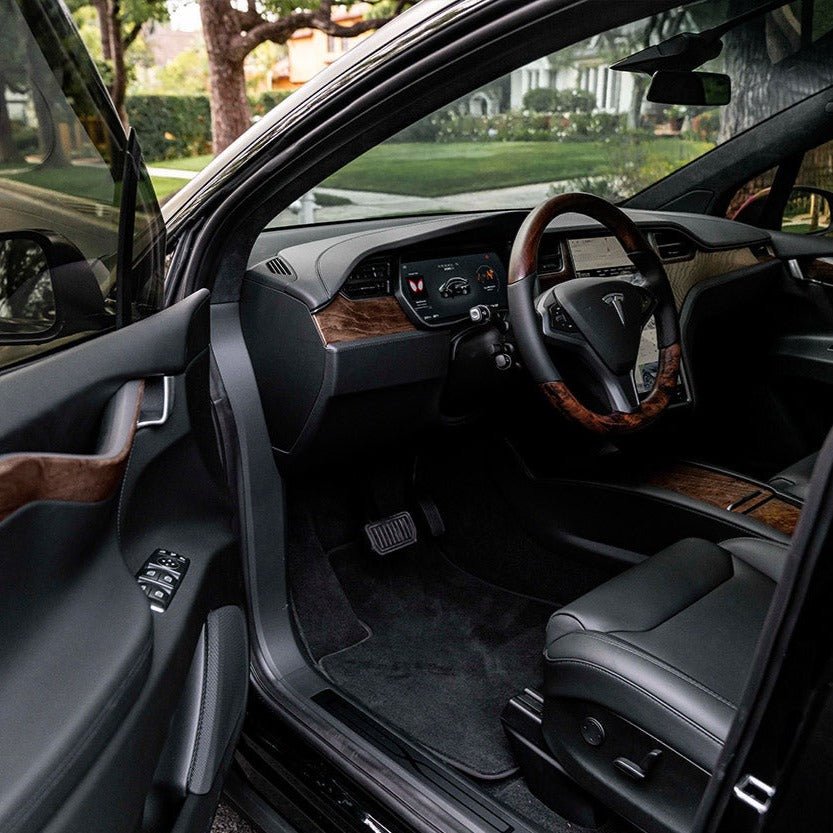 Figured Ash Steering Wheel for Tesla Model S 2012 - 2020 【Style 12】 - Tesery Official Store