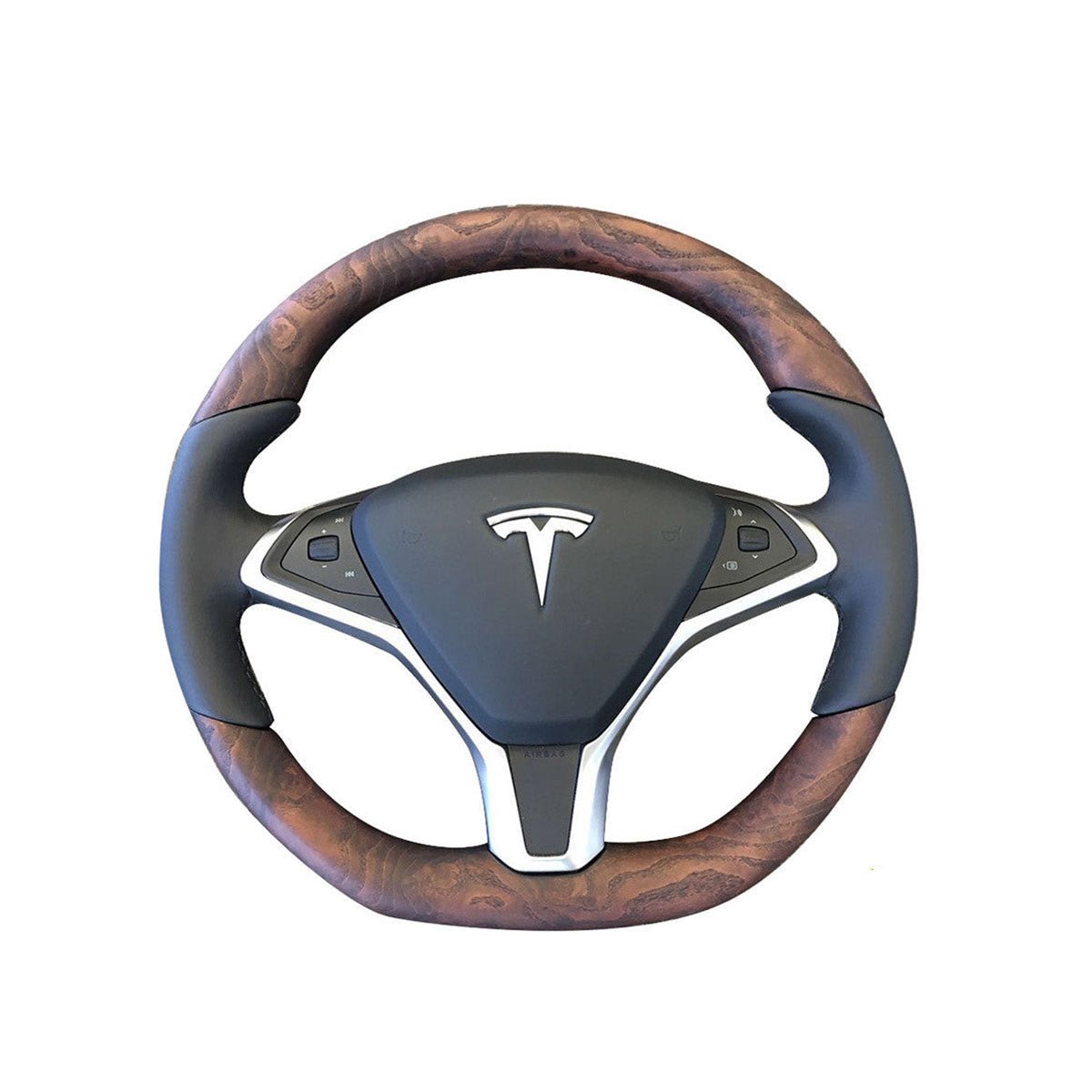 Figured Ash Steering Wheel for Tesla Model S 2012 - 2020 【Style 12】 - Tesery Official Store