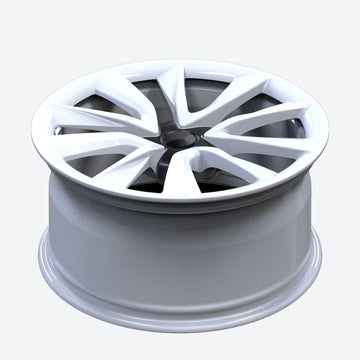 Weiße geschmiedete Räder für Tesla Model 3/XBCStyle 9 (4er-Set)