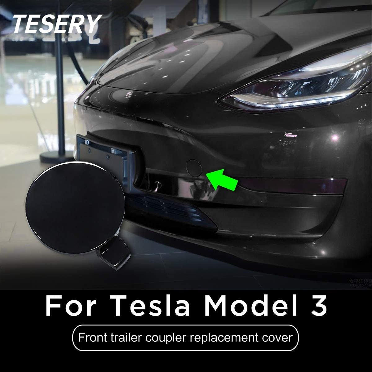 Tow Hitch Cover 2inches for tesla Model 3/Y/X/S (1pc)