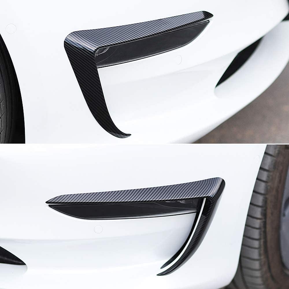Front Fog Light Trim Cover Eyebrow Spoiler for Tesla Model 3 2017-2023.10 - Tesery Official Store