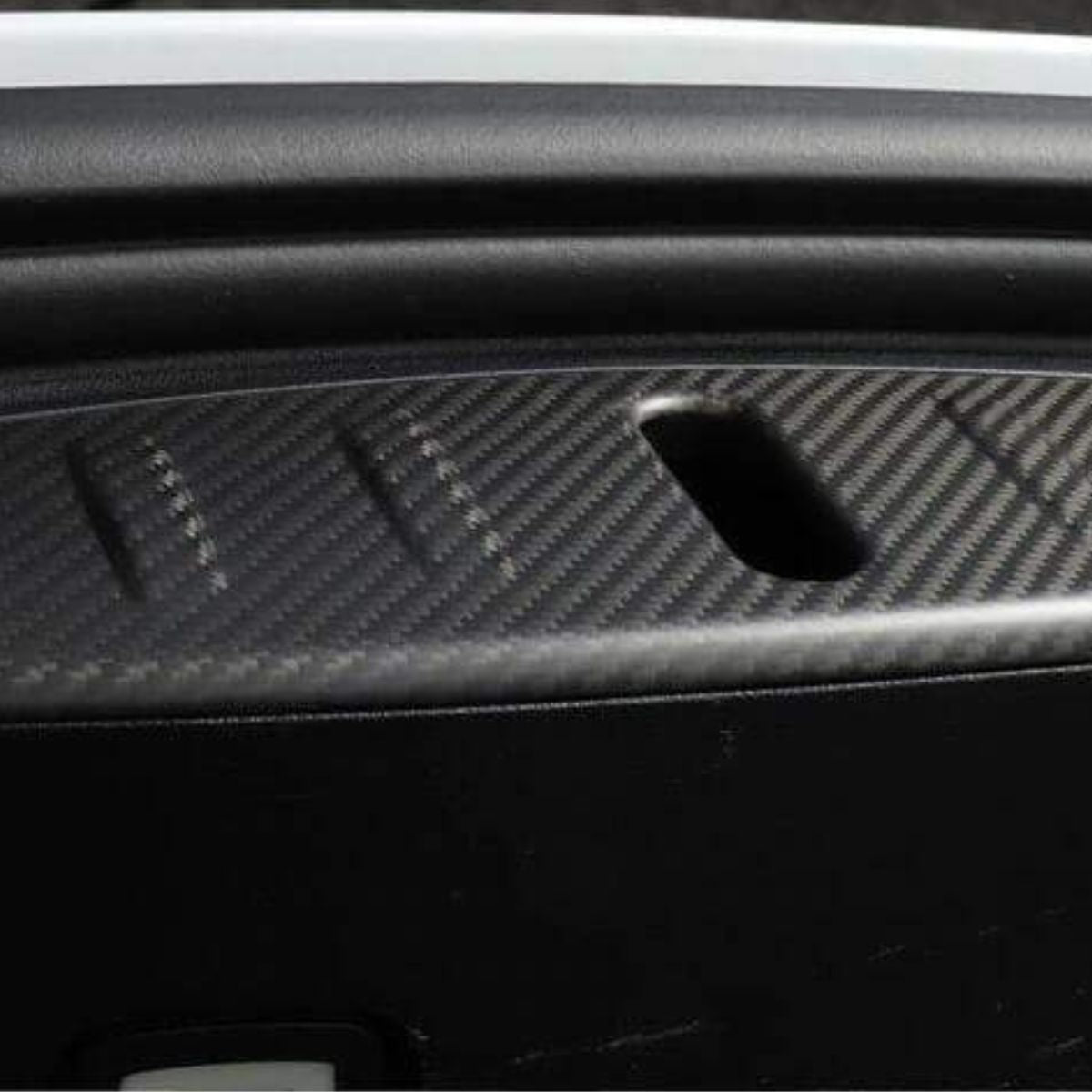 Frunk Scuff Plate for Tesla Model 3 - Dry Carbon Fiber Interior Mods - Tesery Official Store