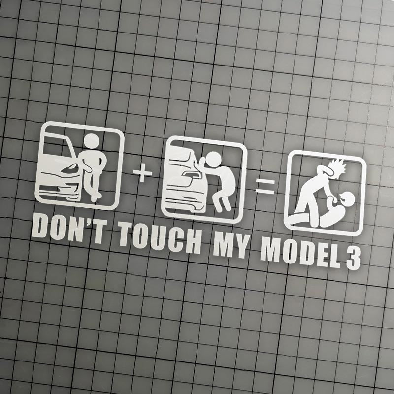 Don't Touch My Tesla Funny Vinyl Stickers UV-Resistant Waterproof ...