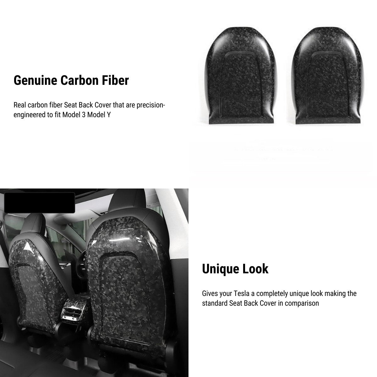 Genuine Forged Carbon Fiber Interior Mods Wrap Kit for Tesla Model 3 / Y - Tesery Official Store