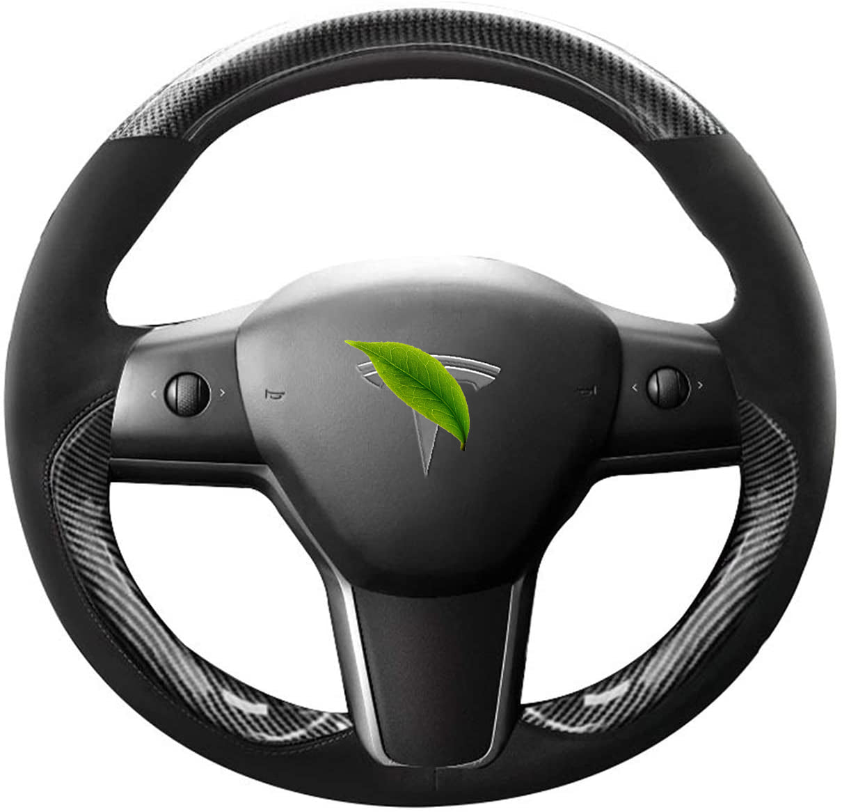 Genuine Leather Steering Wheel Cover for Tesla Model 3 / Y - Tesery Official Store