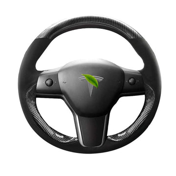 Genuine Leather Steering Wheel Cover for Tesla Model 3 / Y - Tesery Official Store
