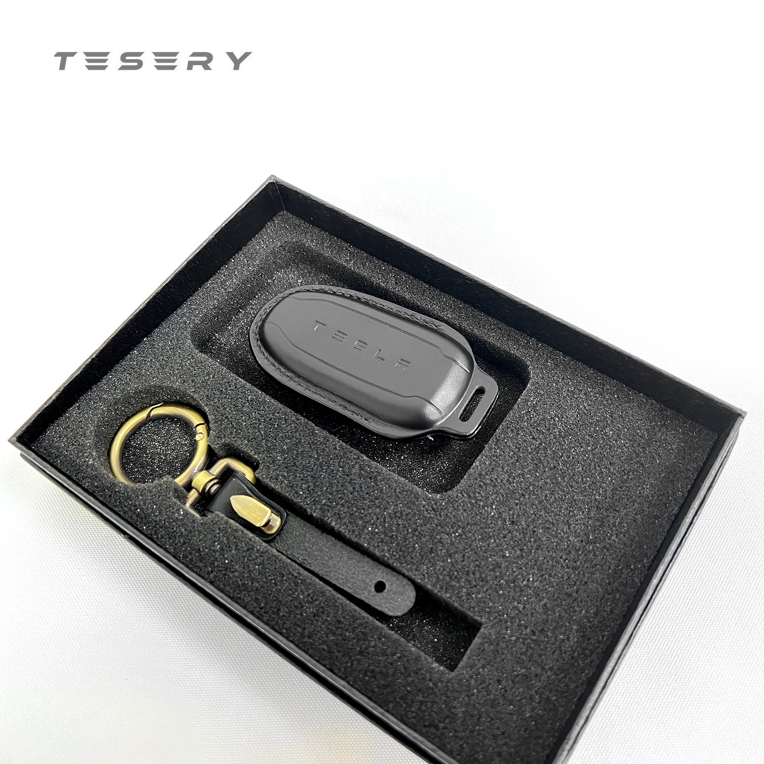 Handmade Leather Keychain suitable for Tesla Model 3 - Tesery Official Store