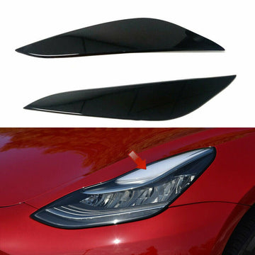 Klistermärken för att trimma ögonbryn för strålkastare som passar Tesla Model 3 （2017-2021）