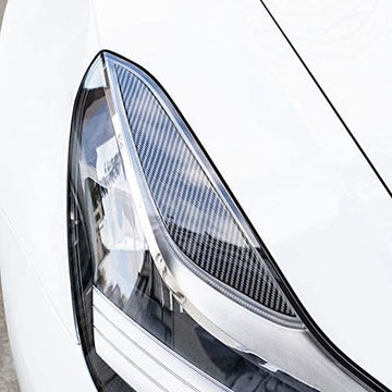 Adesivos de sobrancelha para aparar pálpebras de farol adequados para Tesla Model 3 （2017-2021）
