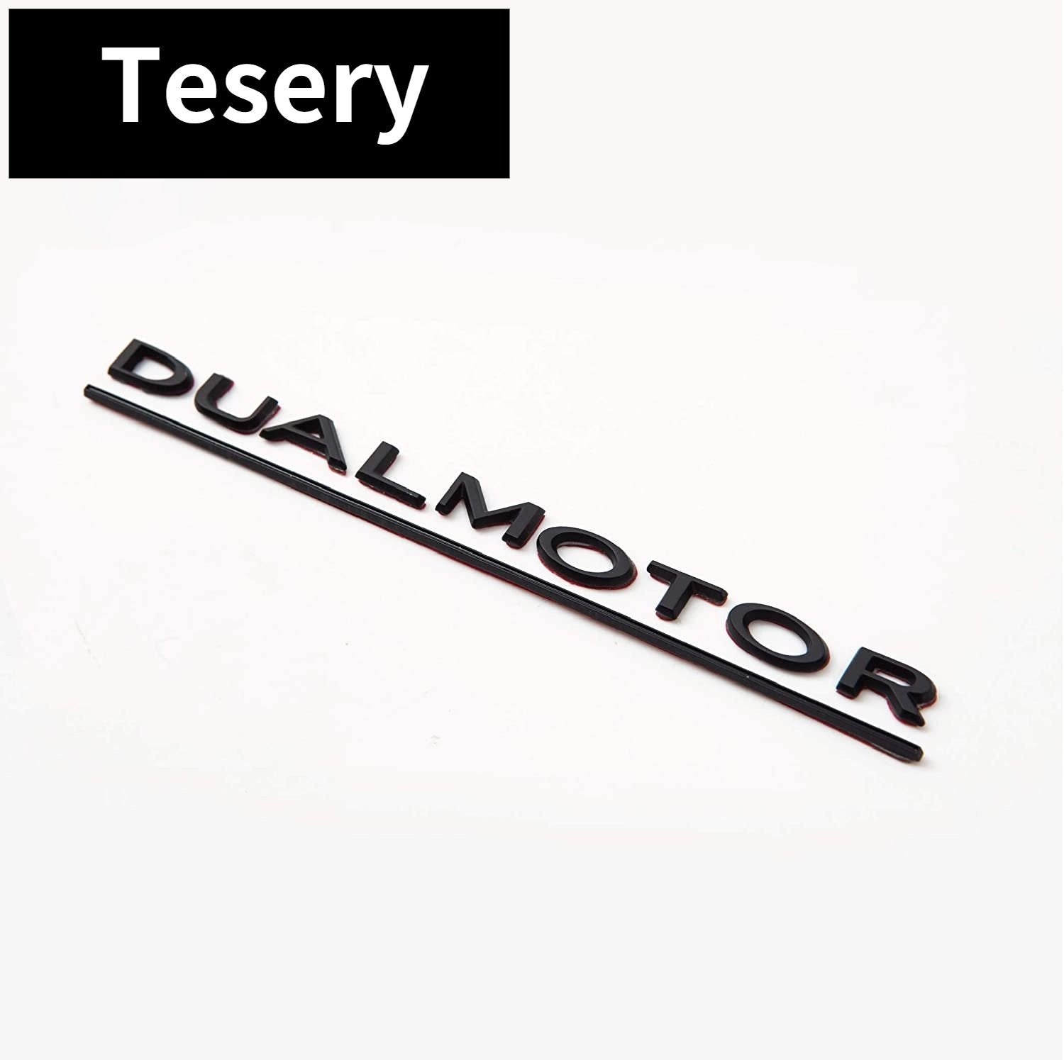 Tesla High-Performance Tail Wordmark Badge | ABS | Black/Silver | 3M ...