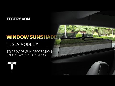 テスラモデルyカスタムフィット 黒いウィンドウシェード テスラ モデルY サイドウィンドウシェード