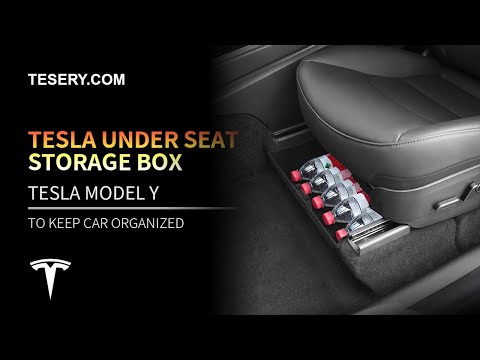 For Tesla Model Y Under Seat Storage Box Car Interior Accessories Drawer  Type Organizer Storage Lower Box Case 2017-2024