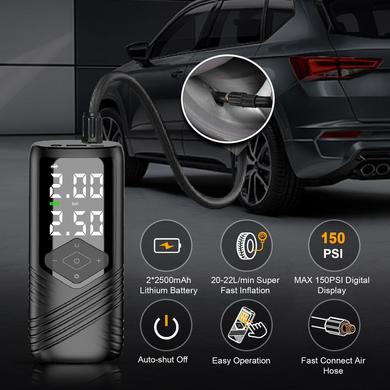 Intelligent Tire Pump for Tesla - Tesery Official Store