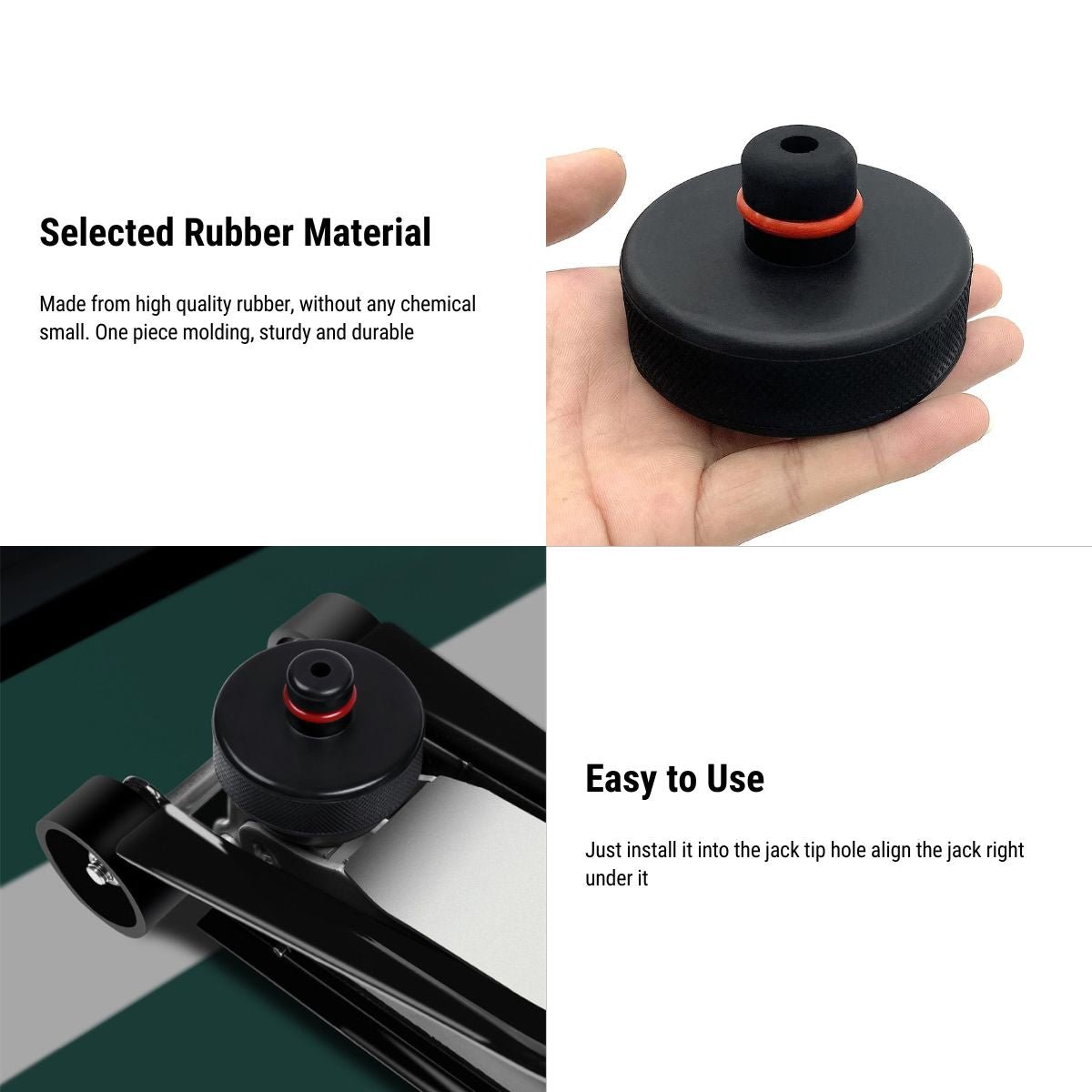 LANTU Lot 4 Patins Caoutchouc Cric Tesla Model 3/Y/X/S – Protection Batterie & Peinture, Boîte De Rangement