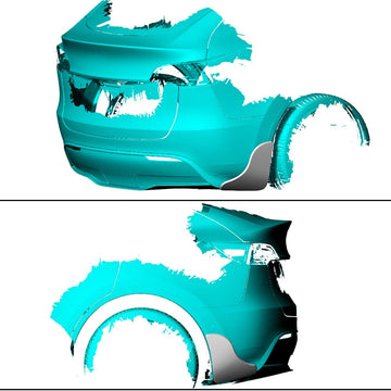 JC ドライカーボンファイバー リアバンパー スプリッター テスラ モデル Y 2020-2023用
