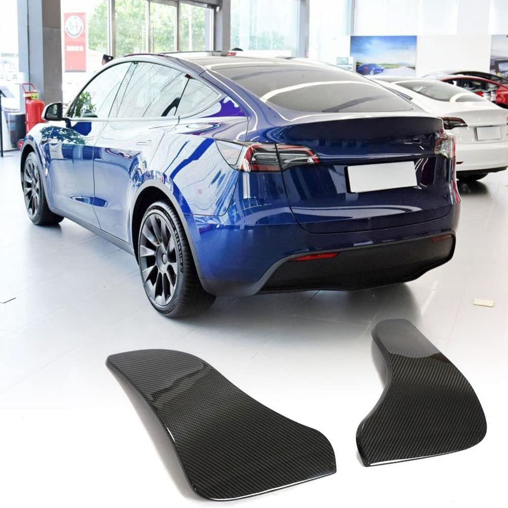 JC Dry Carbon Fiber Rear Bumper Splitters for Tesla Model Y 2020-2023 - Tesery Official Store