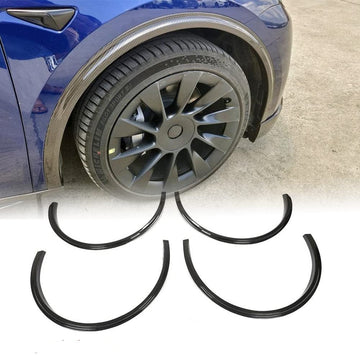 JC dry Carbon Fiber Wheel Eyebryw Arch trim för Tesla modell Y 2020-2024.