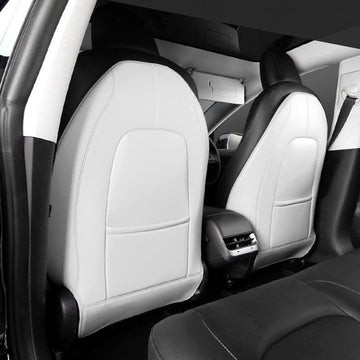 Lattice Leather Seat Back Protector for Tesla Model 3 2017-2023.10 & Model Y 2020-2024