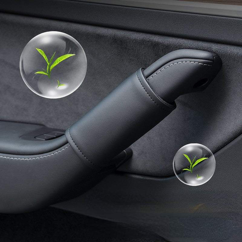 Leather Inner Door handle Cover for Tesla Model 3 Model Y 2017-2023 (4 pcs) - Tesery Official Store